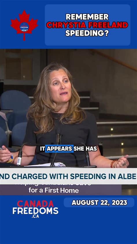 chrystia freeland speeding